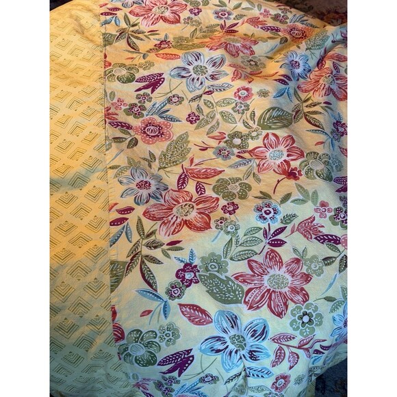 April Cornell Floral Bright Yellow Red Blue Green Purple Tablecloth 60x102 - Picture 9 of 9